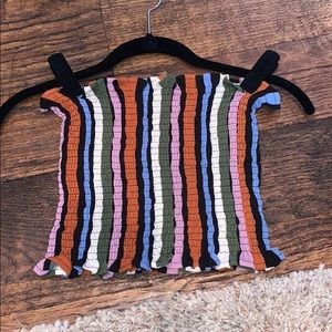 multicolored tube top
